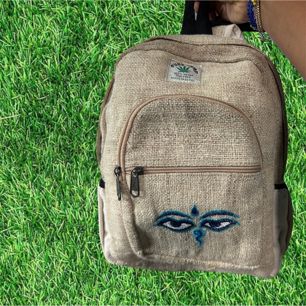 Nepalese Handmade Woven Hemp Mini Backpack